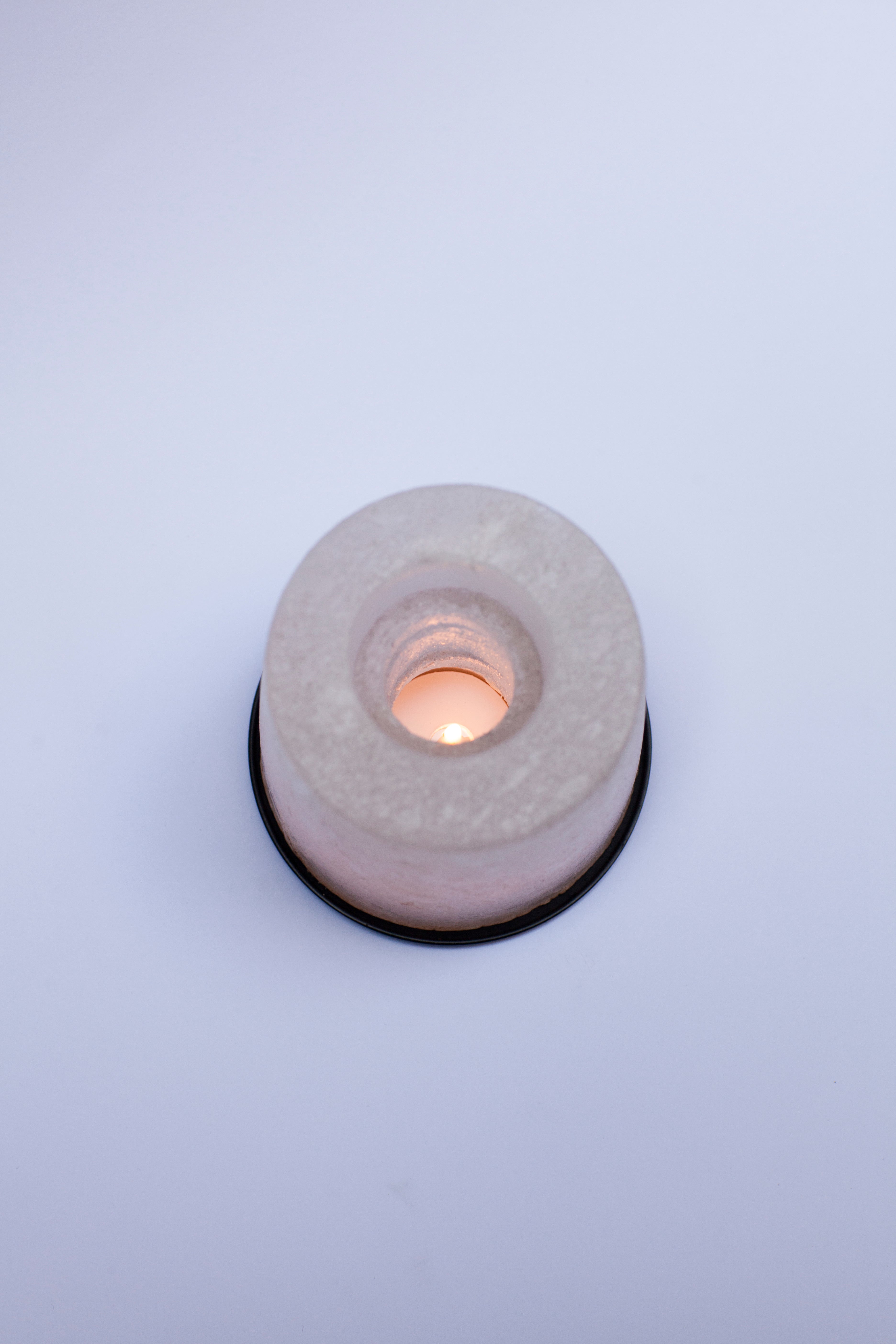 White Potohar Salt Candle Stand
